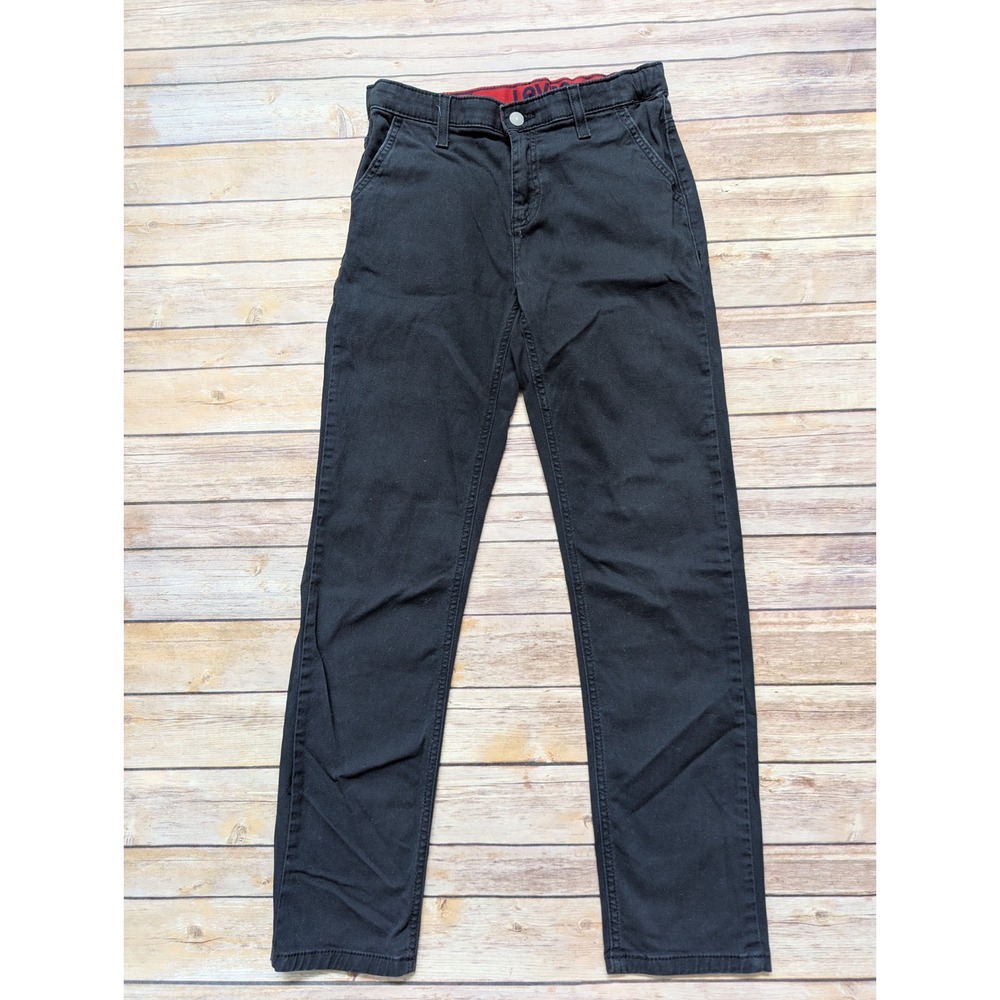 Levi's 502  Pants Kids Size 14 Regular Cotton Black Adjustable Waist